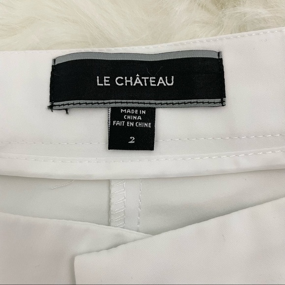 Le Chateau Slim Fit Trousers White Size 2 - Picture 3 of 9